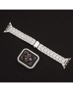 Ремешок с защитным корпусом для Apple Watch 45 мм белый Qvatra