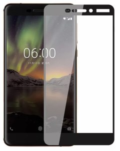 Защитное стекло на Nokia 6 9D черный X-case