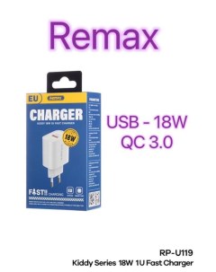 Сетевое зарядное устройство RP U119 USB A Micro USB 1xUSB 3 А Remax