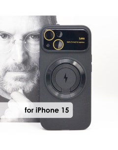 Чехол Magsafe силиконовый для iphone 15 с защитой камеры soft touch цвет чрный Nobrand