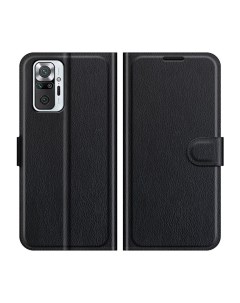 Чехол Wallet для смартфона Xiaomi Redmi Note 10 Pro черный Printofon