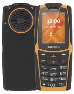 Мобильный телефон TM 521R черный оранжевый Texet