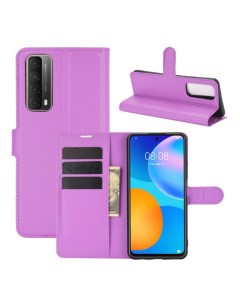 Чехол Wallet для смартфона Huawei P smart 2021 фиолетовый Printofon