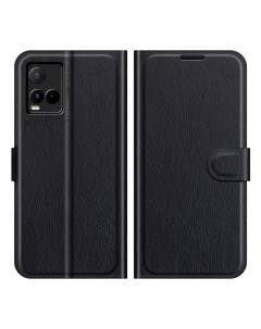 Чехол Wallet для смартфона Vivo Y21 черный Printofon