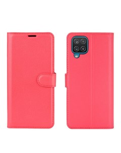 Чехол Wallet для смартфона Samsung Galaxy A12 красный Printofon