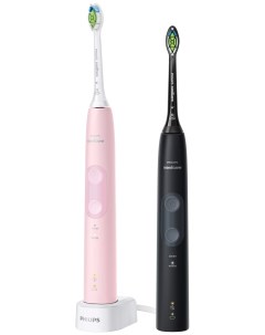 Электрическая зубная щетка Sonicare ProtectiveClean HX6830 35 2шт розовый черный Philips