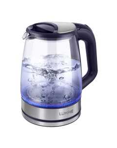 Чайник электрический LU 164 2 л прозрачный фиолетовый серебристый Lumme