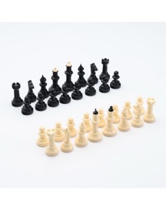 Шахматные фигуры обиходные король h 7 см пешка 4 см пластик Nobrand