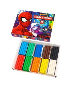 Пластилин 10 цветов 150 г Человек паук Marvel