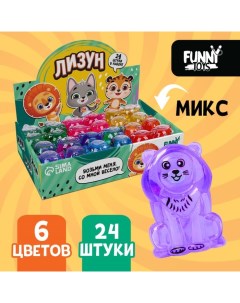 Лизун Лев цвета МИКС 24 шт Funny toys