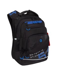 Рюкзак школьный RB 450 2 с карманом для ноутбука 13 анатомический черный Grizzly