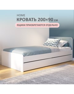 Кровать односпальная Home 200 на 90 см голубая арт 1700_21 Romack