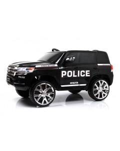 Детский электромобиль Toyota Land Cruiser 200 JJ2022 полицейский черный Rivertoys