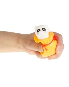 Игрушка антистресс Жмяка Выскочка Панда 5 6х5 6х6 2 см оранжевый 1toy