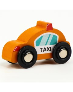 Детская машинка такси совместима с набором ЖД транспорт размер 6 5х3х4 см Nobrand
