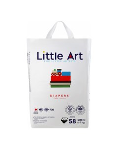 Подгузники M 6 9 кг 58 шт Little art