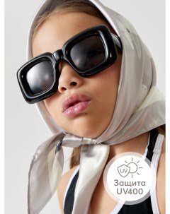 Очки детские солнцезащитные UV400 аксессуары черные Happy baby