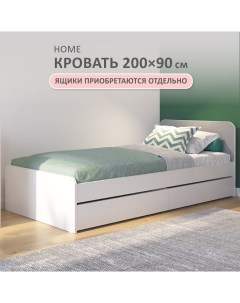 Кровать односпальная Home 200 на 90 см серая арт 1700_22 Romack