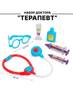 Набор доктора Терапевт 58721 красный стетоскоп Tongde