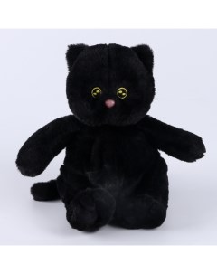 Мягкая игрушка Котик 25 см цвет черный Nobrand