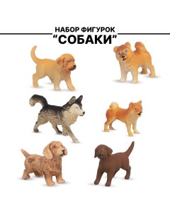 Игровой набор KZ956 007F Домашние животные Собаки 6 фигурок Tongde
