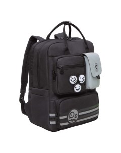 Рюкзак RD 343 1 молодежный для девушки модный и практичный черный Grizzly