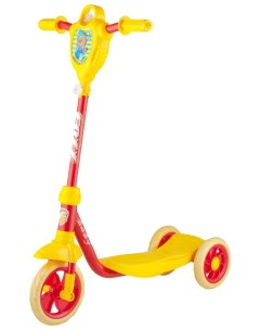 Самокат Baby с пластиковой платформой и EVA колесами 115 мм желто красный Foxx
