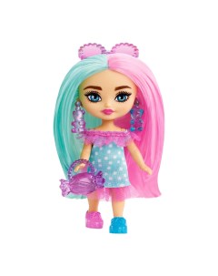 Кукла Extra Mini Minis в платье в горошек с аксессуарами и подставкой HPH21 Barbie