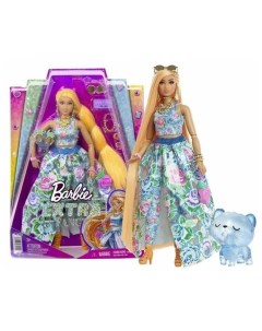 Кукла fancy в цветочном платье Barbie extra