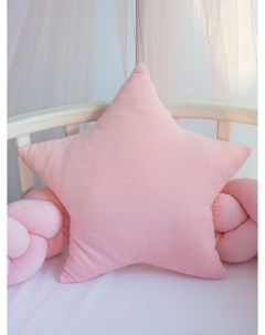 Декоративная подушка бортик Звезда розовый размер 43х43 см Alisse dreams