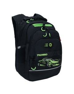 Рюкзак школьный RB 450 4 с карманом для ноутбука 13 анатомический зеленый Grizzly