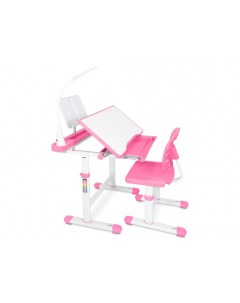 Комплект парта и стульчик EVO 17 PN с лампой Розовый Mealux