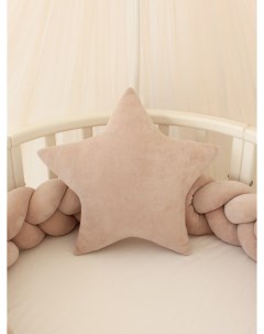 Декоративная подушка бортик Звезда бежевый размер 43х43 см Alisse dreams