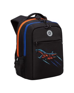 Рюкзак школьный RB 456 4 с карманом для ноутбука 13 анатомический черный Grizzly