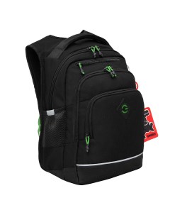 Рюкзак школьный RB 450 1 с карманом для ноутбука 13 анатомический зеленый Grizzly