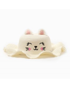 Шляпа детская котенок молочный 48 50 Minaku