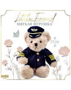 Мягкая игрушка Little Friend мишка пилот Milo toys