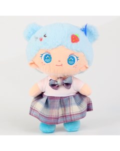 Мягкая игрушка Куколка с клубничкой 25 см цвет голубой Nobrand