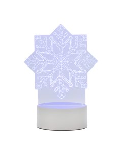 Ночник светодиодный Energy EN NL 26 3D Снежинка 5 В 17 x 14 см Nobrand