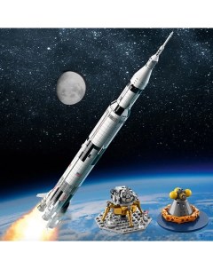 Конструктор Ракетно космическая система Нaca Apollo Saturn V 1969 дет Lepin