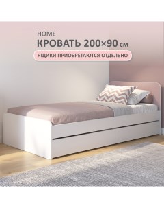 Кровать односпальная Home 200 на 90 см розовая арт 1700_20 Romack