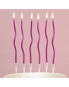 Свечи в торт Для твоего праздника фиолетовые 10 шт Страна карнавалия