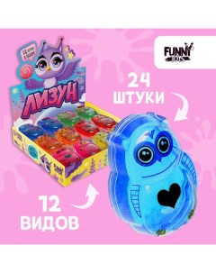 Лизун Сова цвета МИКС 24 шт Funny toys