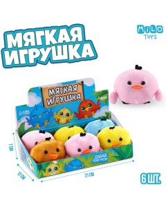 Мягкая игрушка Птичка МИКС 6 шт Milo toys