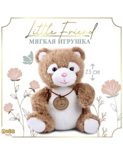 Мягкая игрушка Little Friend медведь цвет коричневый Milo toys