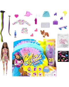 Игровой набор с куклой Барби Color Reveal с темно синими волосами и 25 сюрпризами Barbie