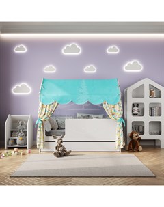 Детская кроватка 85х163 5х155 см Сладкий сон с текстилем и ящиком вход слева Базисвуд
