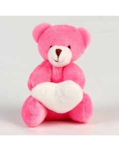Мягкая игрушка Медведь с сердцем на подвесе цвет МИКС Nobrand
