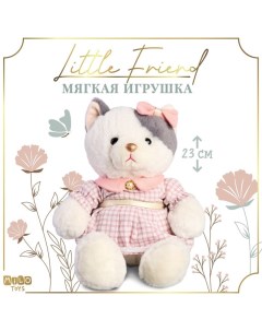 Мягкая игрушка Little Friend кошечка в розовом платье Milo toys