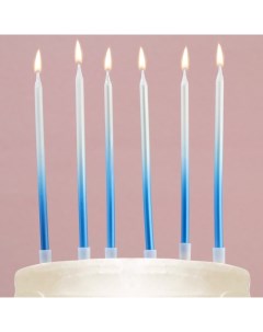 Свечи в торт В твой особенный день синие 6 шт Страна карнавалия